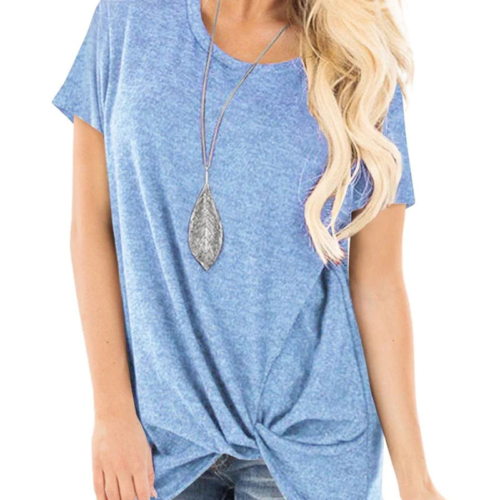 New T-Shirt Hip Length Irregular Hem Ideal For Lounging #3