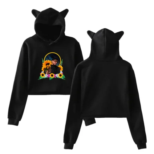 Bad Bunny Cropped Hoodie #10